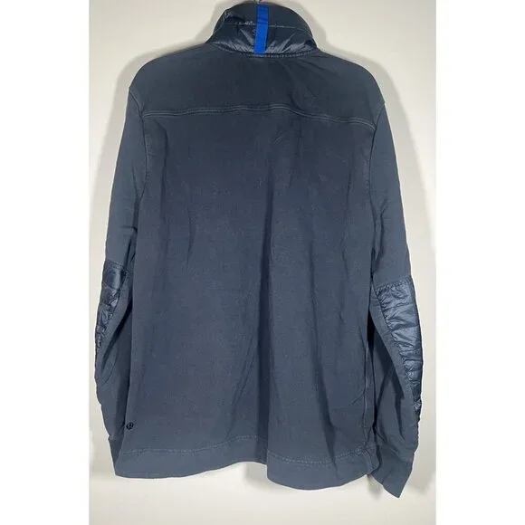 Lululemon blue puffer athleisure streetwear yoga jacket XXL full zip comfy